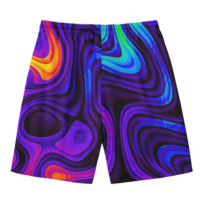 Dark Psychedelic Trippy Print Men's Swim Trunks