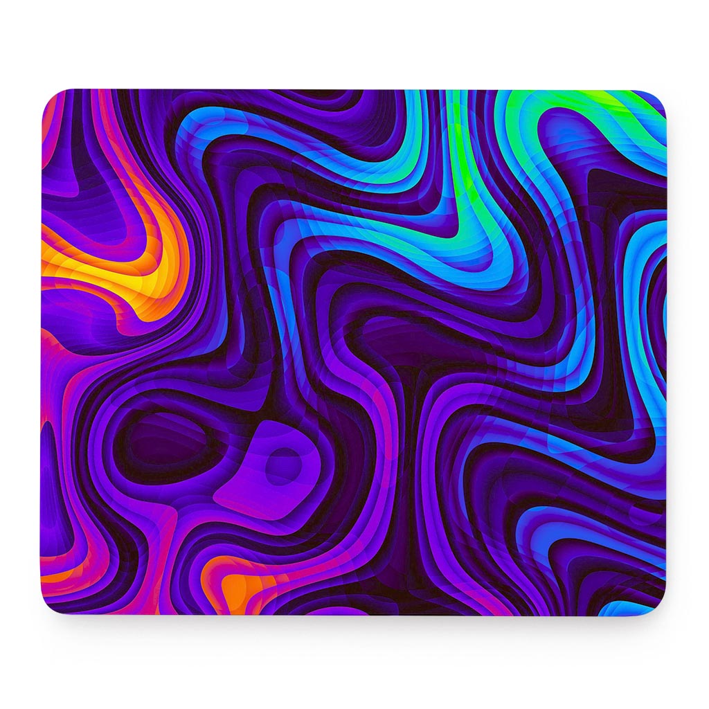Dark Psychedelic Trippy Print Mouse Pad