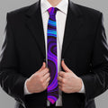 Dark Psychedelic Trippy Print Necktie