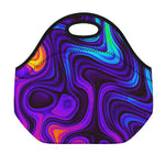 Dark Psychedelic Trippy Print Neoprene Lunch Bag