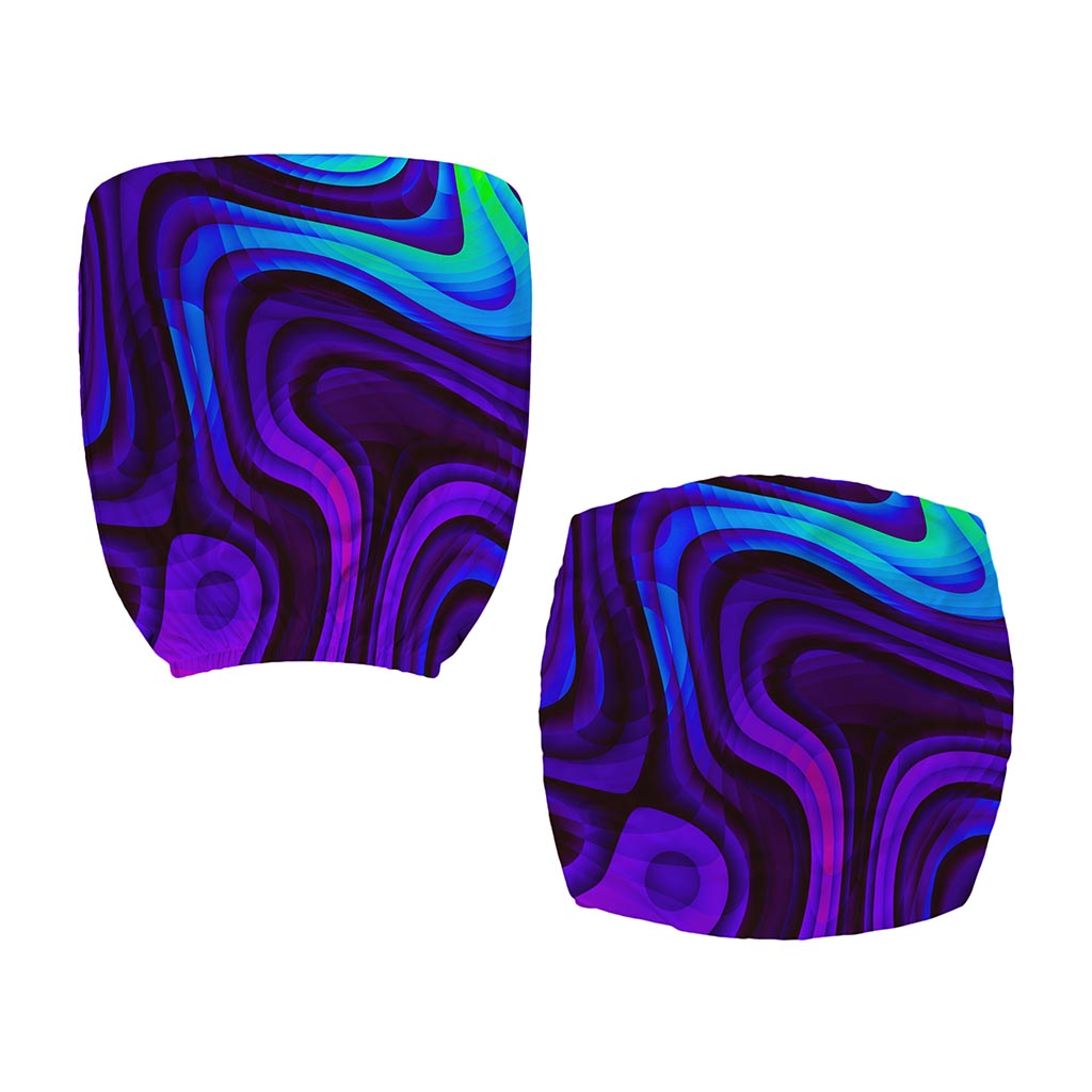 Dark Psychedelic Trippy Print Office Chair Cover