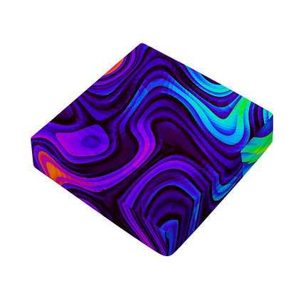Dark Psychedelic Trippy Print Outdoor Seat Cushion Cover
