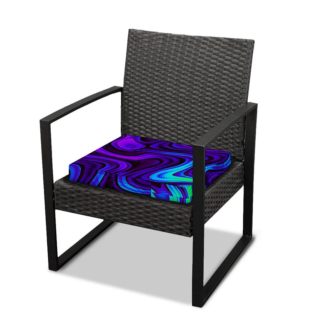 Dark Psychedelic Trippy Print Outdoor Seat Cushion Cover