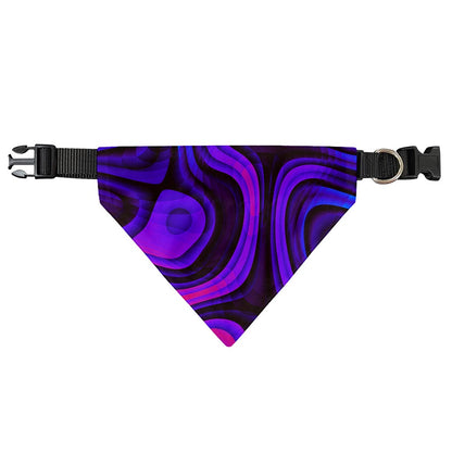 Dark Psychedelic Trippy Print Over The Collar Dog Bandana