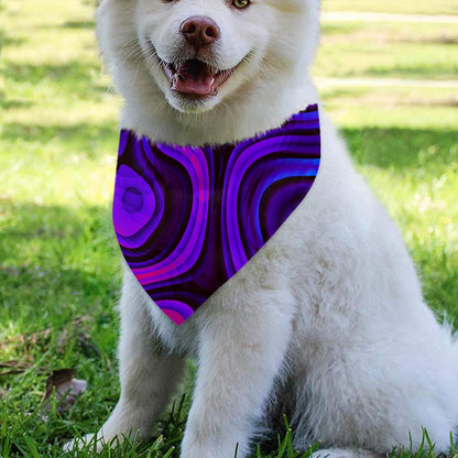 Dark Psychedelic Trippy Print Over The Collar Dog Bandana