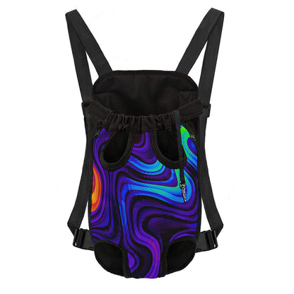 Dark Psychedelic Trippy Print Pet Carrier Backpack