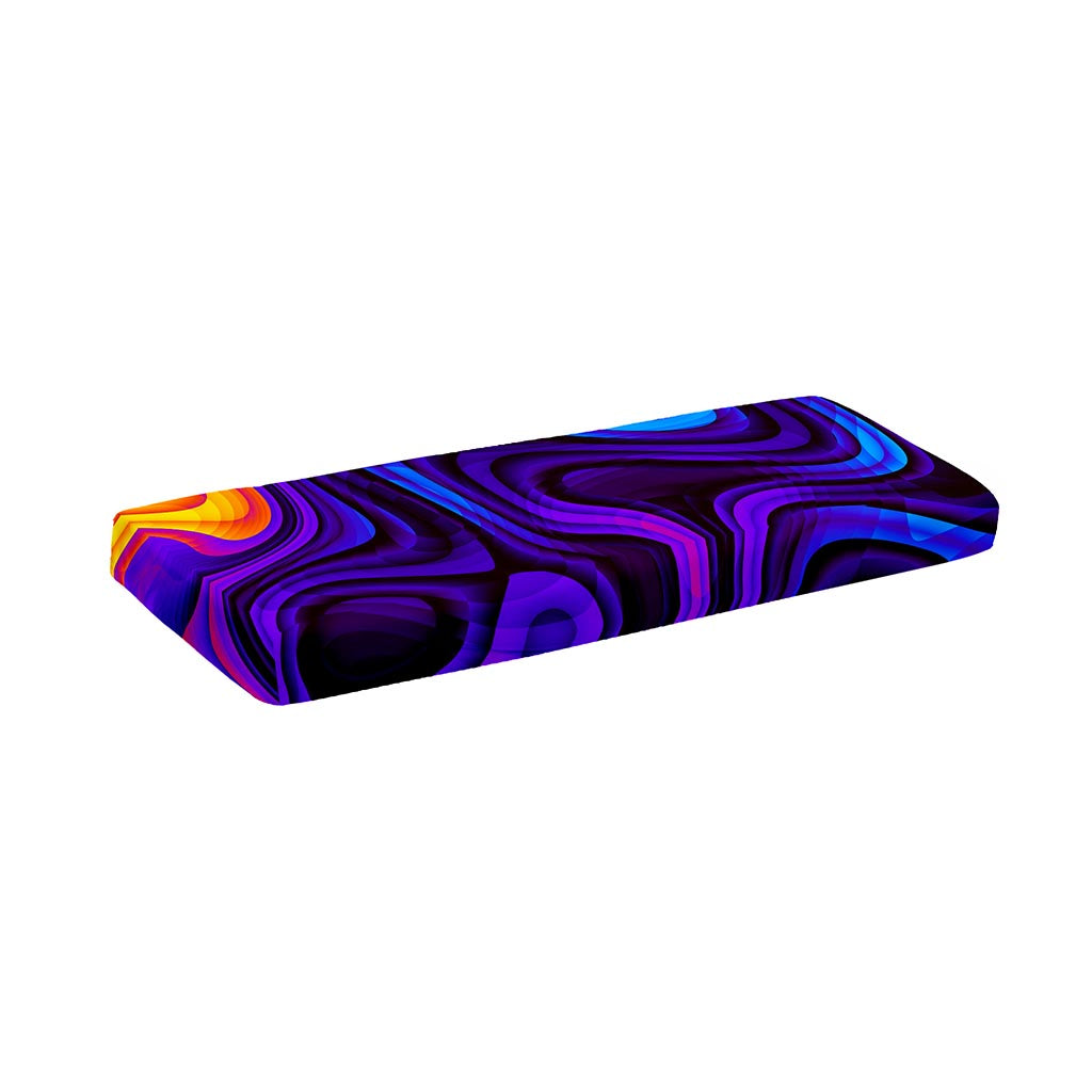 Dark Psychedelic Trippy Print Piano Keyboard Cover