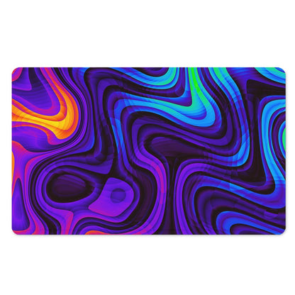Dark Psychedelic Trippy Print Polyester Doormat
