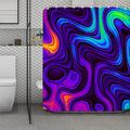 Dark Psychedelic Trippy Print Polyester Shower Curtain