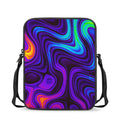 Dark Psychedelic Trippy Print Rectangular Crossbody Bag