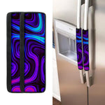 Dark Psychedelic Trippy Print Refrigerator Handle Covers