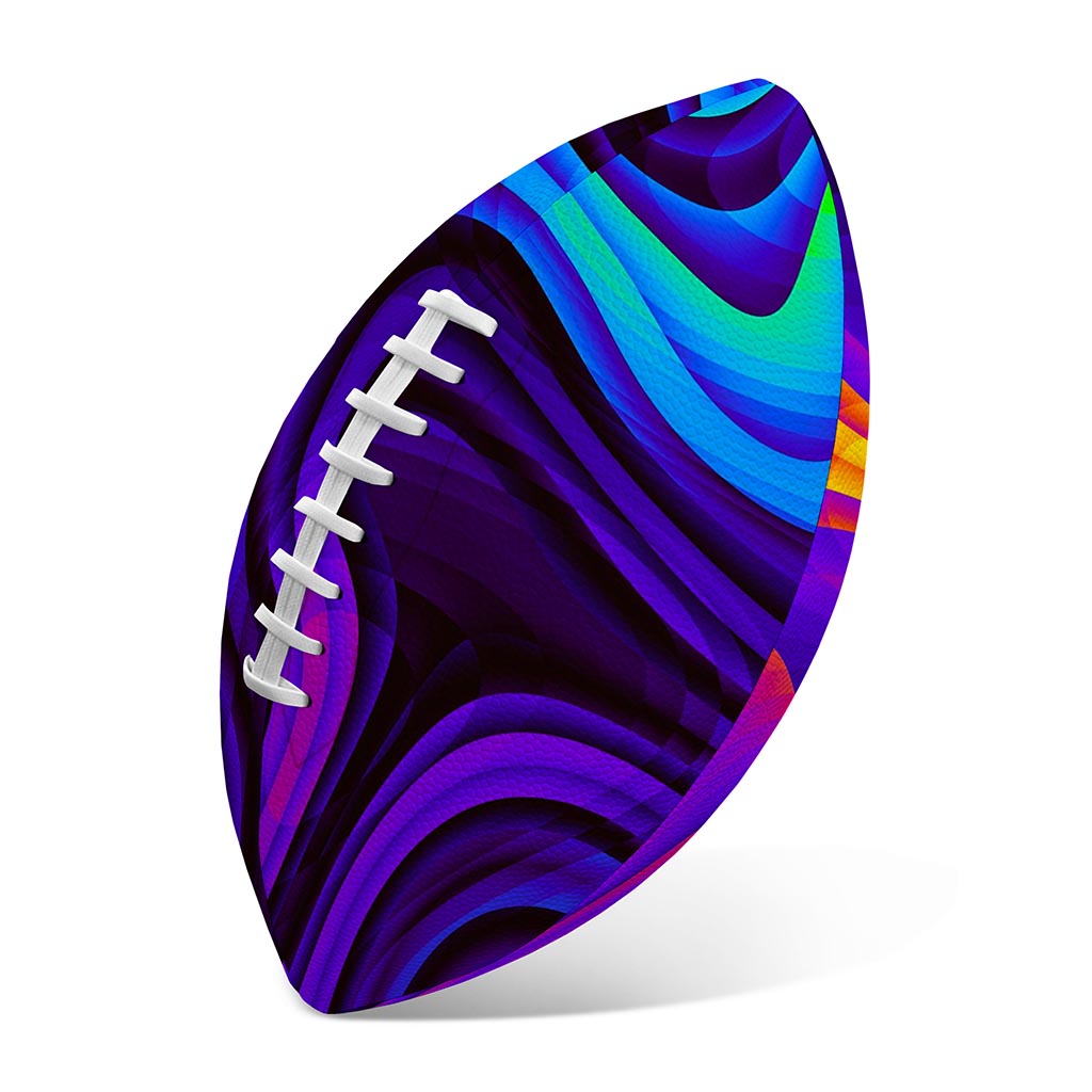 Dark Psychedelic Trippy Print Rugby Ball