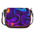 Dark Psychedelic Trippy Print Saddle Bag