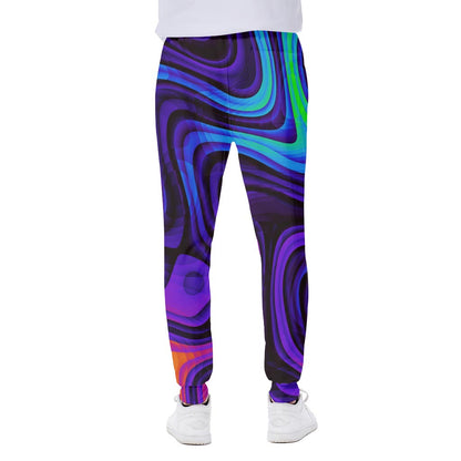 Dark Psychedelic Trippy Print Scuba Joggers
