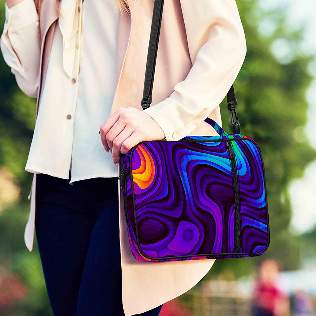 Dark Psychedelic Trippy Print Shoulder Strap Bible Bag