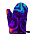 Dark Psychedelic Trippy Print Single Oven Mitt