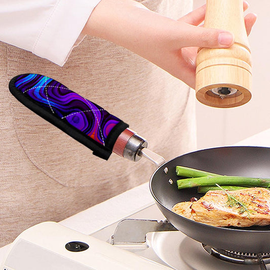 Dark Psychedelic Trippy Print Skillet Handle Cover