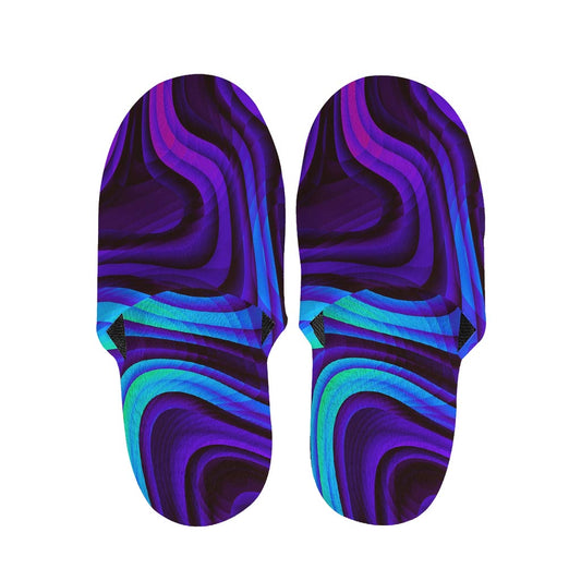 Dark Psychedelic Trippy Print Slippers