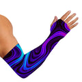 Dark Psychedelic Trippy Print Sun Protection Arm Sleeves