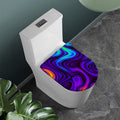 Dark Psychedelic Trippy Print Toilet Lid Cover