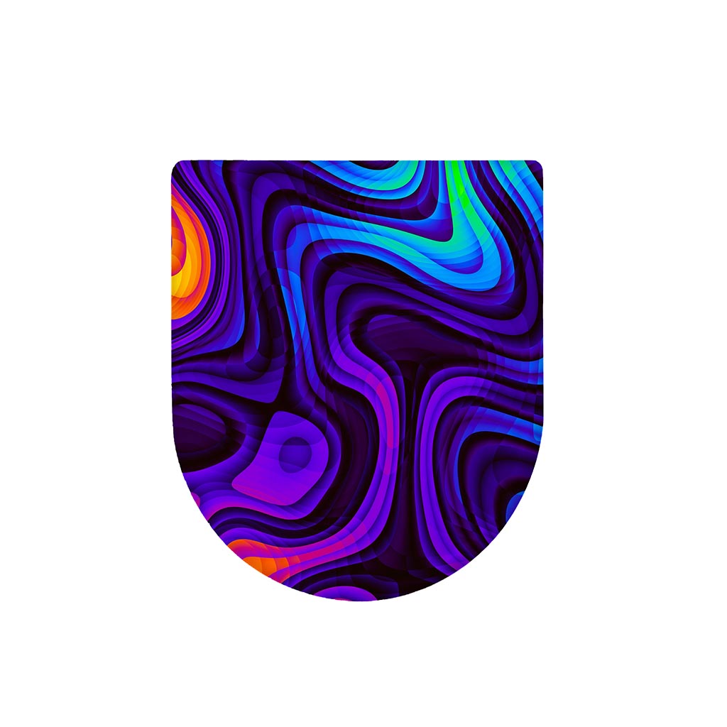 Dark Psychedelic Trippy Print Toilet Lid Cover