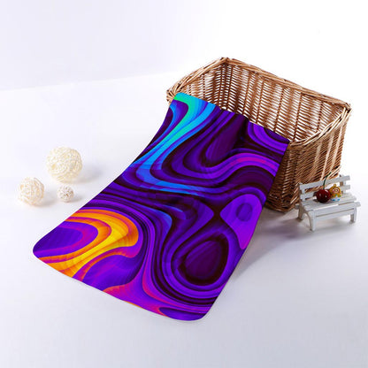 Dark Psychedelic Trippy Print Towel