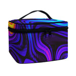 Dark Psychedelic Trippy Print Travel Makeup Bag