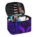 Dark Psychedelic Trippy Print Travel Makeup Bag