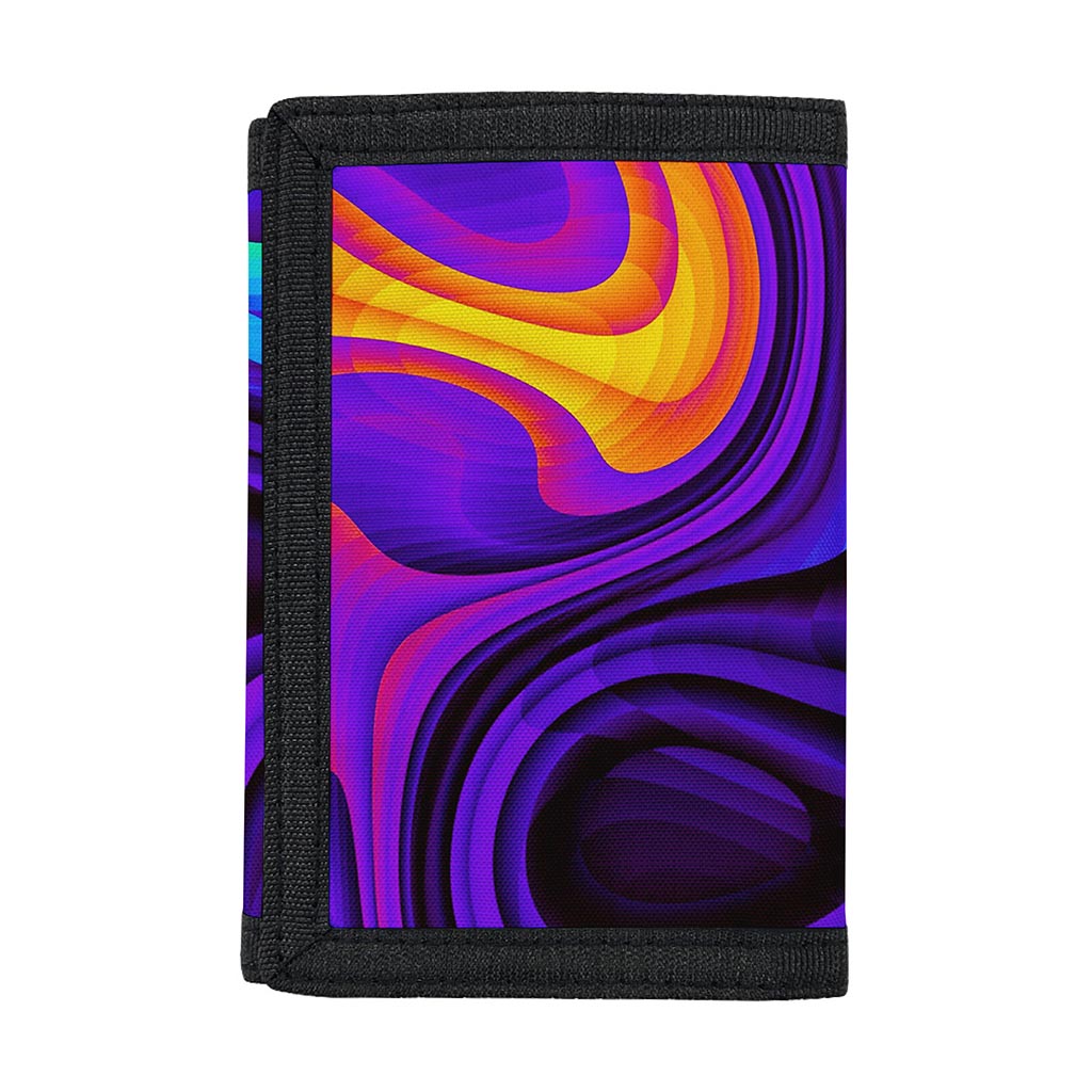 Dark Psychedelic Trippy Print Trifold Wallet