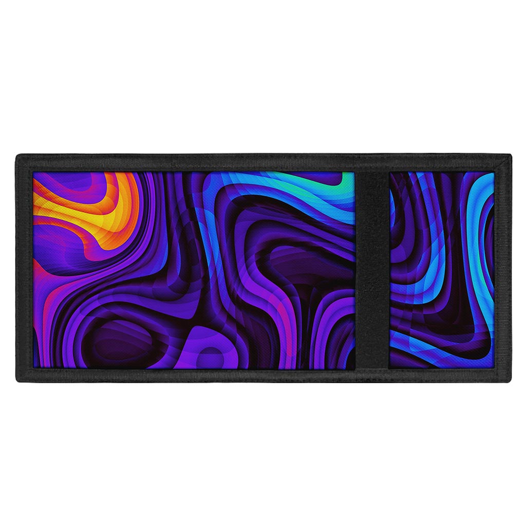 Dark Psychedelic Trippy Print Trifold Wallet