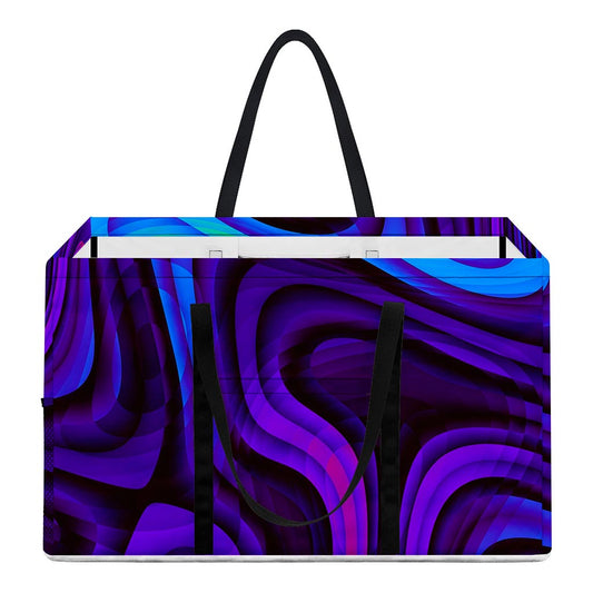 Dark Psychedelic Trippy Print Utility Tote Bag