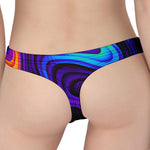 Dark Psychedelic Trippy Print Women's Thong