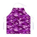 Dark Purple Camouflage Print Adjustable Apron