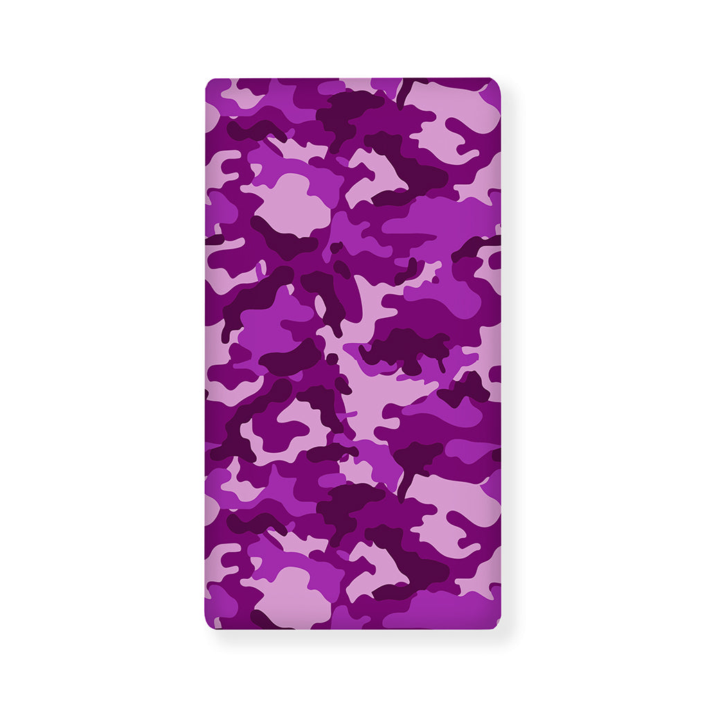 Dark Purple Camouflage Print Baby Crib Sheet