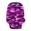 Dark Purple Camouflage Print Baby Seat Cover