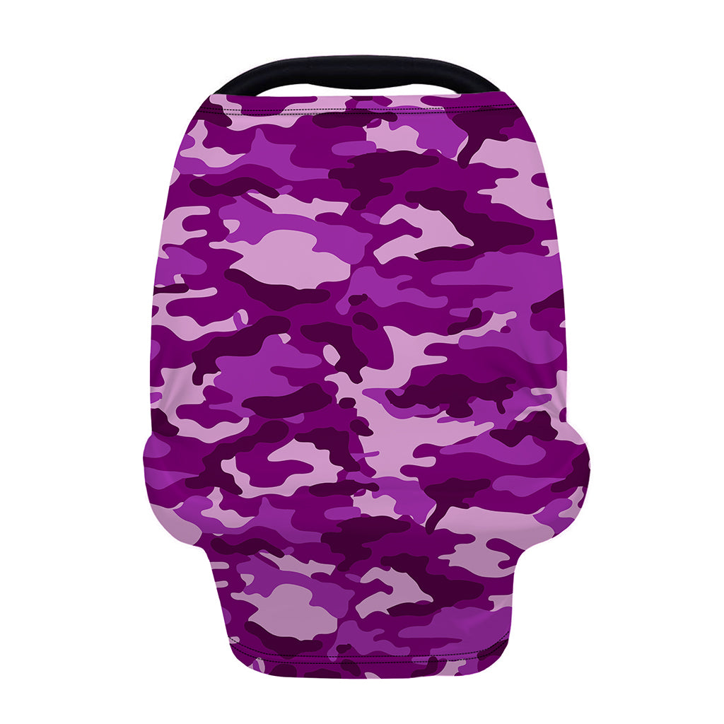 Dark Purple Camouflage Print Baby Seat Cover