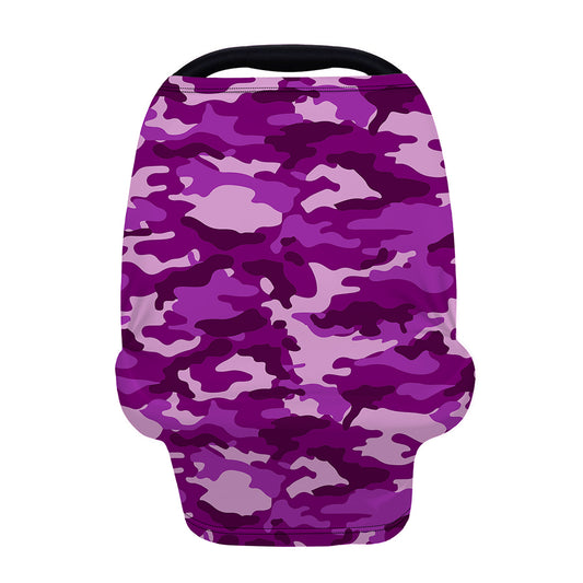 Dark Purple Camouflage Print Baby Seat Cover