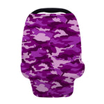 Dark Purple Camouflage Print Baby Seat Cover