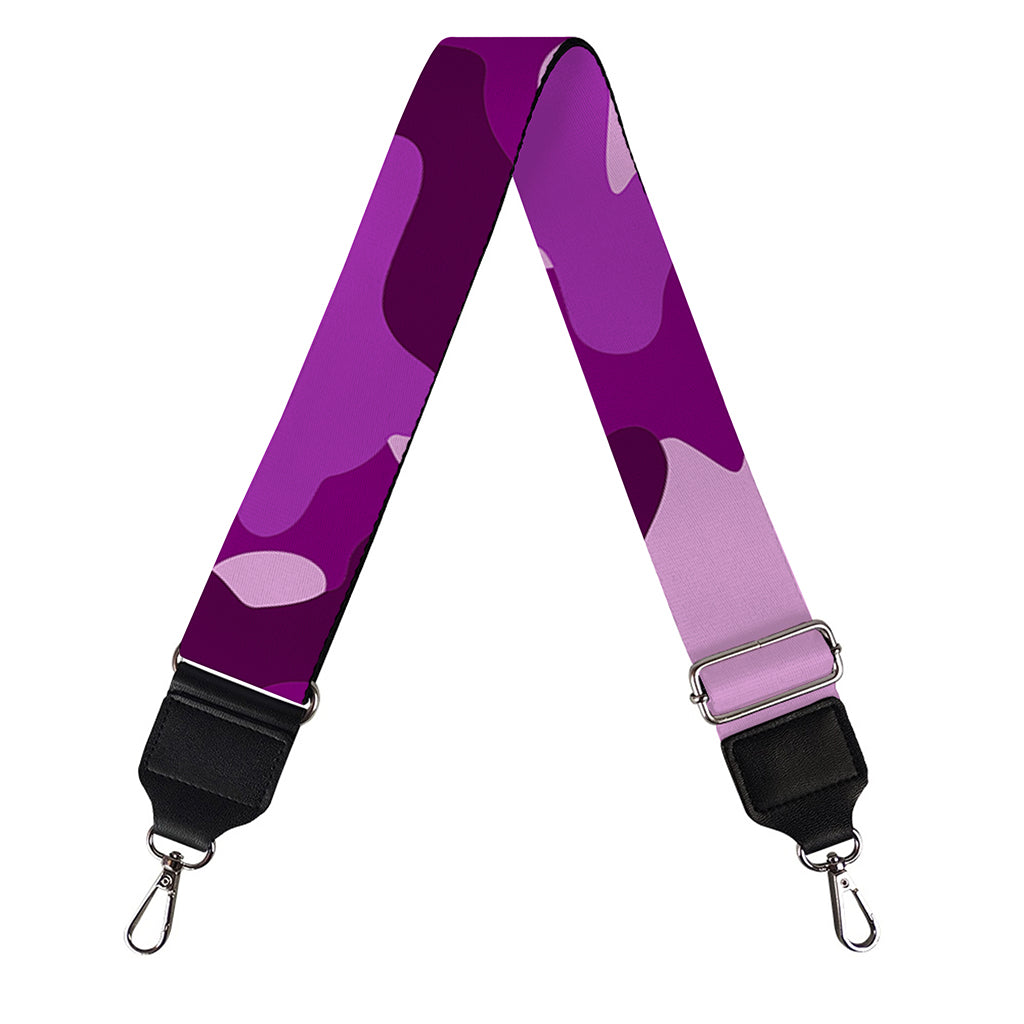 Dark Purple Camouflage Print Bag Strap