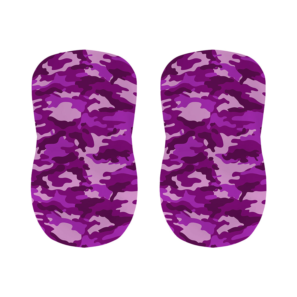 Dark Purple Camouflage Print Bar Stool Covers