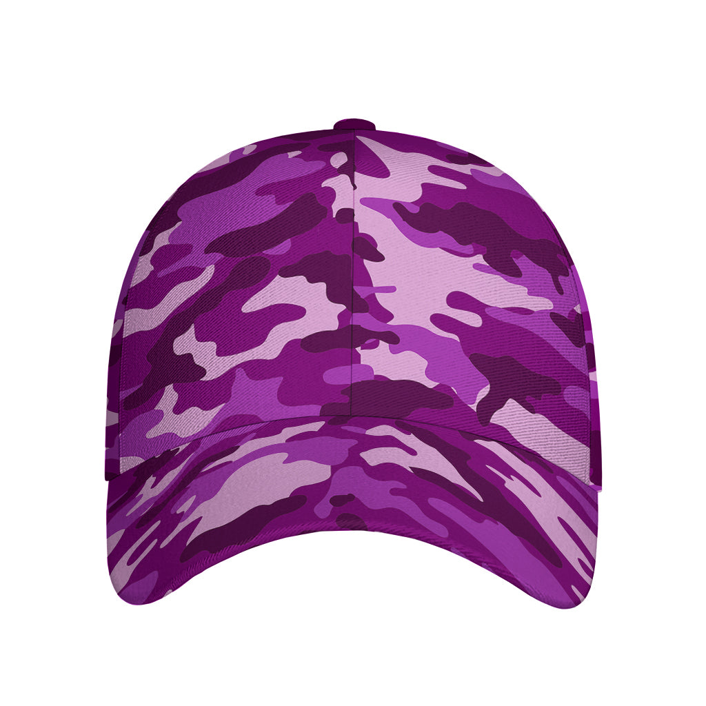 Dark Purple Camouflage Print Baseball Cap