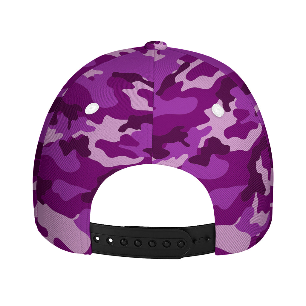 Dark Purple Camouflage Print Baseball Cap
