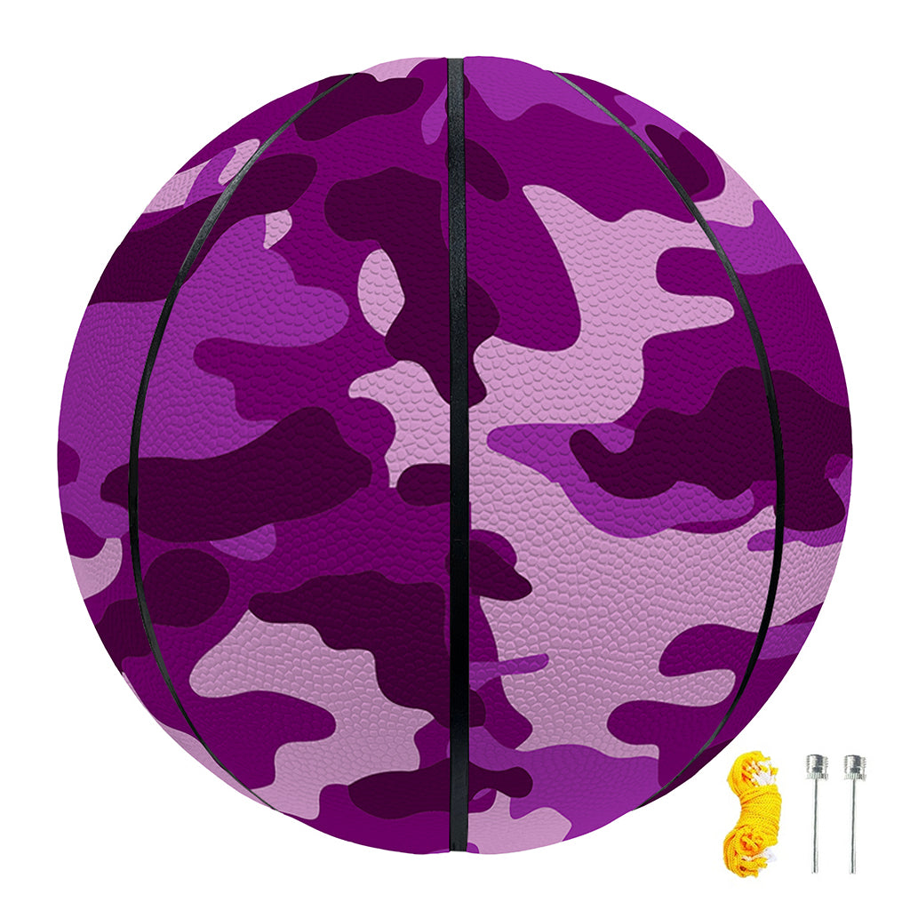 Dark Purple Camouflage Print Basketball
