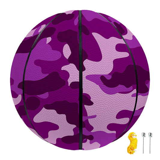 Dark Purple Camouflage Print Basketball