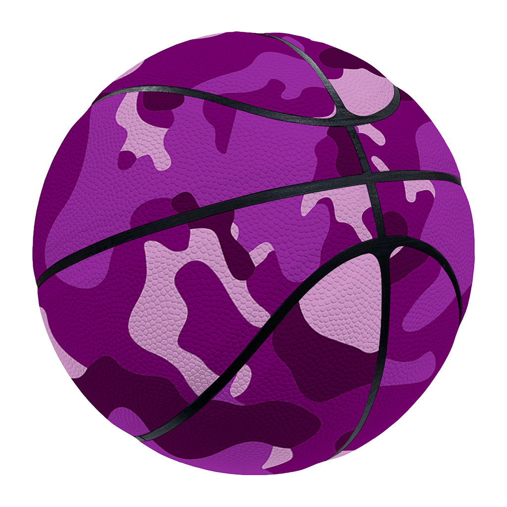 Dark Purple Camouflage Print Basketball