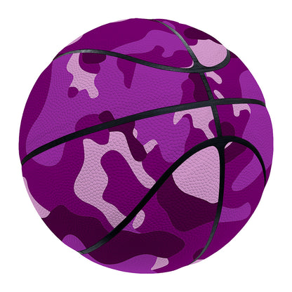Dark Purple Camouflage Print Basketball