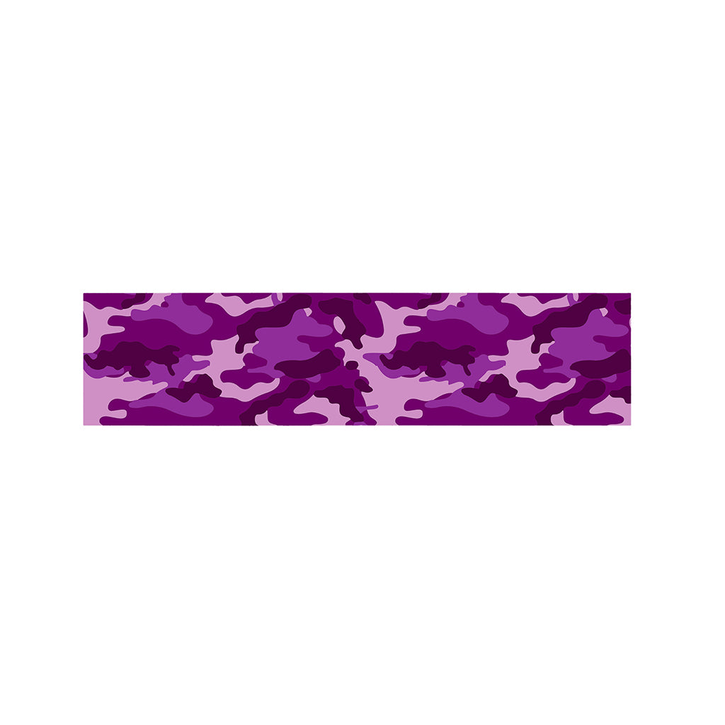 Dark Purple Camouflage Print Bed Runner