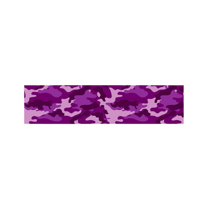 Dark Purple Camouflage Print Bed Runner