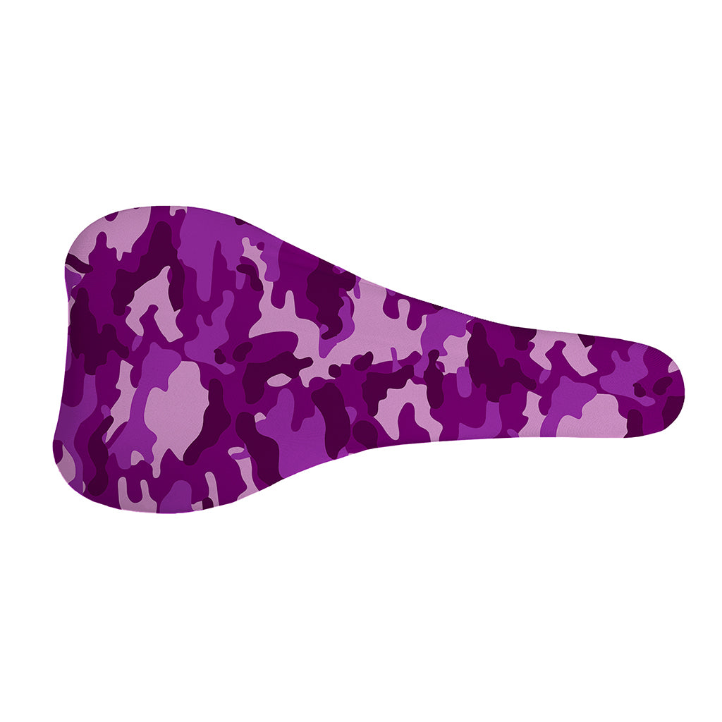 Dark Purple Camouflage Print Bicycle Seat Cover