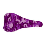 Dark Purple Camouflage Print Bicycle Seat Cover